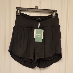 HALARA Black Athletic Shorts High-Waisted Lightweight